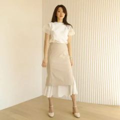 ウィルセレクション シアーヘムギャザーマーメイドスカート - メルカリ