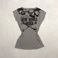 美品☆GHOST OF HARLEM スカルtシャツ ピチt y2k 平成ギャル - メルカリ