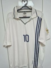 オーガスタ プリント Vネック ラグラン 半袖 Tシャツ M 白 黒 綿 観戦