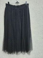 Leshop ドット 2重 チュール メッシュスカート 77