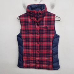 THE NORTH FACE ダウンベスト チェック柄 レッド S/P - メルカリ