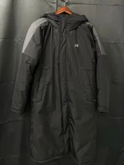 値下げ中】ロングダウン ベンチコート FILA ブラック - メルカリ