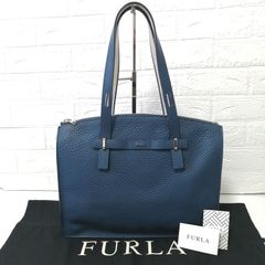 大容量 フルラ リバーシブル レザー トート ネイビー ブルー メンズ A4