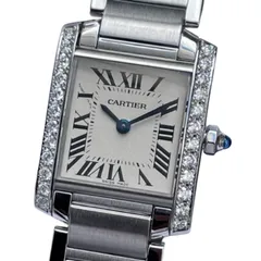 カルティエ タンクフランセーズSM 3217 ダイヤモンド カルティエ時計 カルティエタンク 稼働品 Cartier 腕時計 レディース 良品 ★外装仕上げ後は未使用のサムネイル