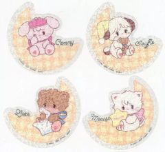[중고] 스티커 스티커 무스 & 라떼 & 수플레 & 캐미 (월) 반짝이는 클리어 스티커 (4 장 세트) [이치 반 쿠지 mikko illustrations ~ my sweet HOME ~] I 상