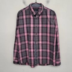 訳あり】バーバリーロンドンピンク チェック柄 長袖シャツ 40 - メルカリ