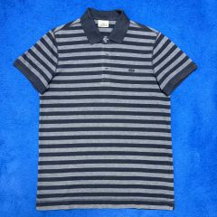 Schott NYC ショット エンブレムワッペン ボーダーポロシャツ 38 M