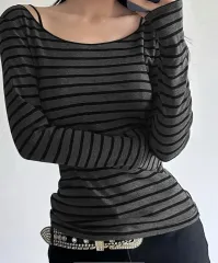 ストライプ 長袖 Tシャツ