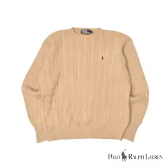 00S 斗山 ポロ ラルフローレン ケーブル コットン ニット セーター 95 N0146