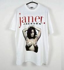 JANET JACKSON ジャネットジャクソン White Tシャツ XL - メルカリ