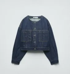 ZARA デニム クロップド ジャケット
