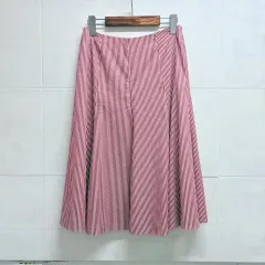ストロベリーフィールズ ストライプ ミディ スカート (Made in