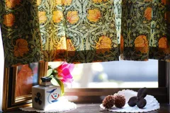 カフェカーテン★ウィリアムモリス☆ハンドメイド「ピンパーネルDG１０５・６５」のサムネイル