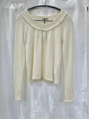 Japanese vintage パール 装飾 ニット B30308