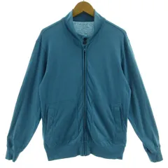 ランズエンド LANDS' END ジャケット スタンドカラー ジップアップ 長袖 コットン ブルー系 青系 Mのサムネイル