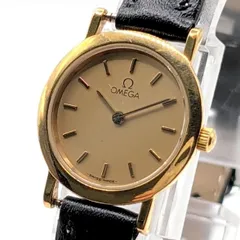 OMEGA De Ville Watch Quartz Ladies Round Gold Gold dial Y2K オメガ デビル 時計 クオーツ レディース ラウンド ゴールド ゴールド文字盤 ヴィンテージ 不動品