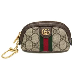 グッチ(Gucci) オフディア キーリング付き 625707 レディース GGスプリーム,レザー 小銭入れ・コインケース ベージュ,ブラウン