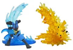 【中古】食玩 トレーディングフィギュア 1.ルカリオVSピカチュウ/はどうだん.ボルテッカー(スマホスタンド) 「ポケットモンスター DesQ BATTLE ON DESK!」