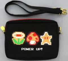 【中古】バッグ アイテム(POWER UP!)/マリオ＆パックンフラワー ブラック ショルダーバッグ 「スーパーマリオ」 ユニバーサル・スタジオ・ジャパン スーパーニンテンドーワールド限定
