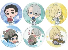 【中古】バッジ・ピンズ 全6種セット 描きおろしミニキャライラスト缶バッジ 「ユーリ!!! on ICE×ファミリーマート」 対象商品購入特典