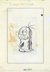 状態悪 堀井雄二氏 サイン色紙 ドラゴンクエスト ドラクエ スライム絵