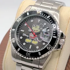 Per Valentino Disney Mickey Mouse Dive Style Watch Natural Diamond Certifica JDM パーヴァレンティノ ミッキーマウス 時計 クオーツ デイト ラウンド 稼働品のサムネイル