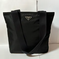 PRADA プラダ ナイロン レザー トートバッグ ブラック シルバー金具 ヴィンテージ A4収納 H0023140a