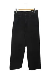 ユニクロ UNIQLO ワイドストレートジーンズ ボトムス ジーパン ブラック 黒 無地 29