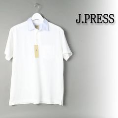 □J.PRESS・ジェイプレス□スキッパー ポロシャツ・Mサイズ・ホワイト 
