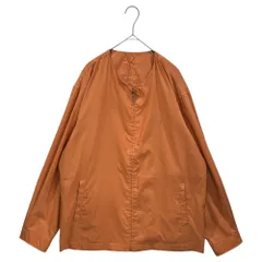 Yves Saint Laurent Pour Homme(イヴサンローランプールオム) 90's Logo Collarless Zip-Up Blouson ロゴ ノーカラー ジップアップ ブルゾン 105(XL程度) オレンジ 90年代～ ジャケットのサムネイル