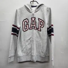 GAP ギャップ 起毛 ビックロゴ 刺繍 ジップアップパーカー M