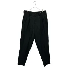 YOHJI YAMAMOTO POUR HOMME(ヨウジヤマモトプールオム) 22ss Linen 2-Pleat Tapered Trousers リネン 2タック テーパード スラックス HG-P96-303 3 ブラック パンツのサムネイル