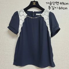 Flolia／フロリア☆ゆったり大きい ボウタイ付きペプラムプリーツ 