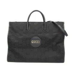 グッチ(Gucci) オフ ザ グリッド GG 630353 メンズ,レディース ナイロンキャンバス,レザー ハンドバッグ,ショルダーバッグ ブラック