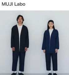 無印良品 MUJI LABO 撥水リバーシブルノーカラーコート