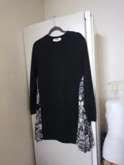 MSGM ブラック プリント スリーブ ONE PIECEのサムネイル