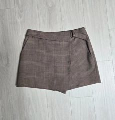 美品】BALMUNG グレンチェック ベルト装飾ショーツ ハーフパンツ 