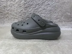 レディース250 Crocs 厚底 スリッパ 中古 靴 ジーングレー