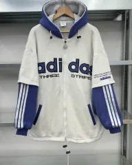（L）80 90'S アディダス ビックロゴ アウター - M1174