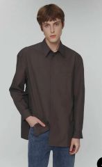 PRADA 長袖シャツ 38/15 archive グレー 茎わかめ着用 - メルカリ