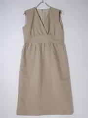BURBERRYバーバリー コットンナイロンストレッチ ステッチデザイン ノースリーブドレスワンピース【40】【LOPA78009】のサムネイル