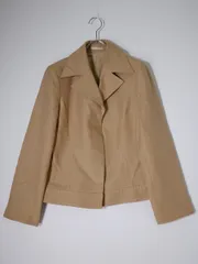 BURBERRY LONDONバーバリー ロンドン ウールシルクソフトツイード 比翼デザインジャケット【38】【LJKA79652】