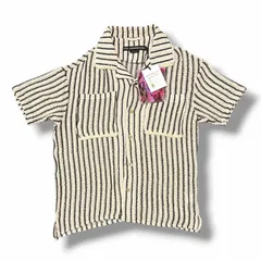参考上代35200円 未使用 Andersson Bell SHEER STRIPE KNIT SHIRTS シアーストライプニットシャツ 半袖シャツ アンダーソン ベル エクリュ L （5197M）のサムネイル