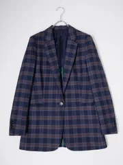 Paul Smithポールスミス ウールトロピカル マルチチェック1Bロングジャケット【40】【LJKA78829】のサムネイル