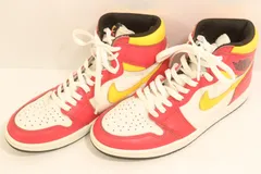 【中古】 NIKE メンズスニーカー 27 AIR JORDAN 1 RETRO HIGH OG NIKE 27 白 ホワイト ピンク 桃 ロゴ
