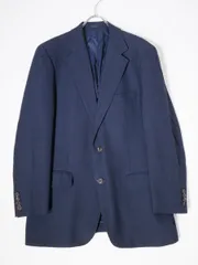 BURBERRY LONDONバーバリーロンドン 大きいサイズ 羊毛シルク チェック柄 水牛の角ボタン2Bテーラードジャケット【96-84-180 A7】【MJKA72524】のサムネイル
