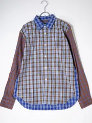 COMME des GARCONS HOMME DEUX/コムデギャルソンオムドゥ 2016AW チェック切替コットン長袖シャツ【XS】【MSHA74467】のサムネイル