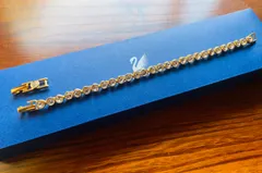 スワロフスキー　Swarovski Tennis ブレスレットゴールド