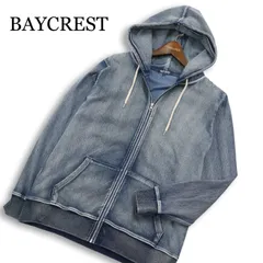 BAYCREST ベイクレスト 通年★ ウォッシュ加工 インディゴ ストレッチ ジップ パーカー Sz.LL メンズのサムネイル