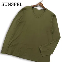 英国製★ SUNSPEL サンスペル 通年★ 長袖 Vネック ロンTシャツ カットソー Sz.L メンズのサムネイル